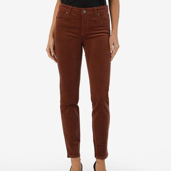 Kut from the Kloth Denim - NWT Kut from the Kloth Diana Skinny Corduroy Jeans Women's 12 Cedar Brown